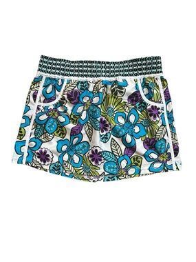 Athleta Boogie Board Skirt M Floral Island Bloom Blue Green Swim Cover-Up Beach